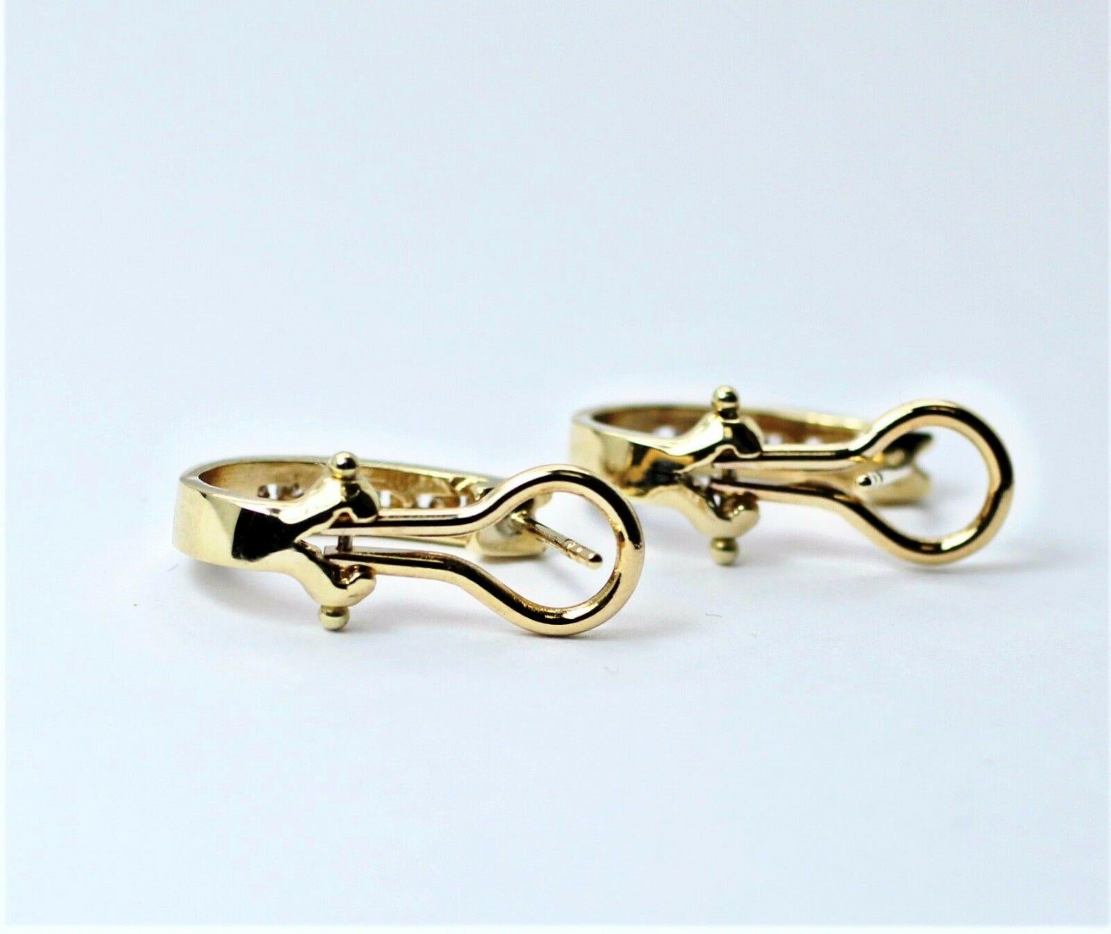 Contemporary 14 Karat Yellow Gold Diamond Huggy Earrings
