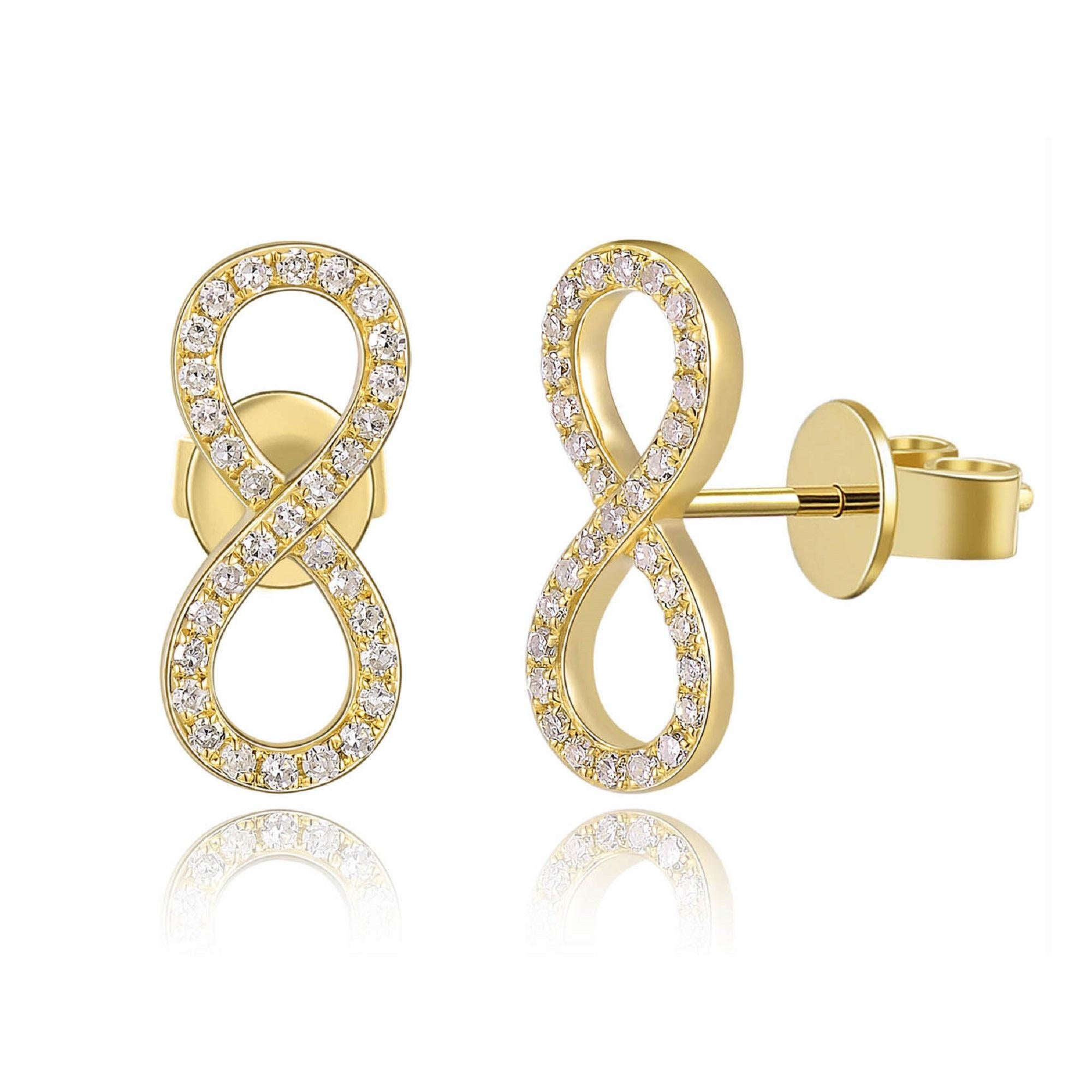 diamond infinity earrings