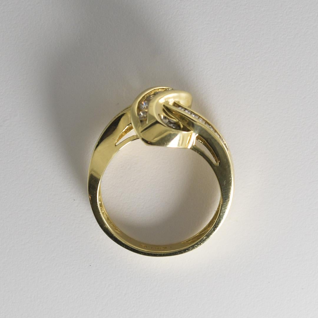 Anello Journey con diamante in oro giallo 14K 0,65ct in vendita 2