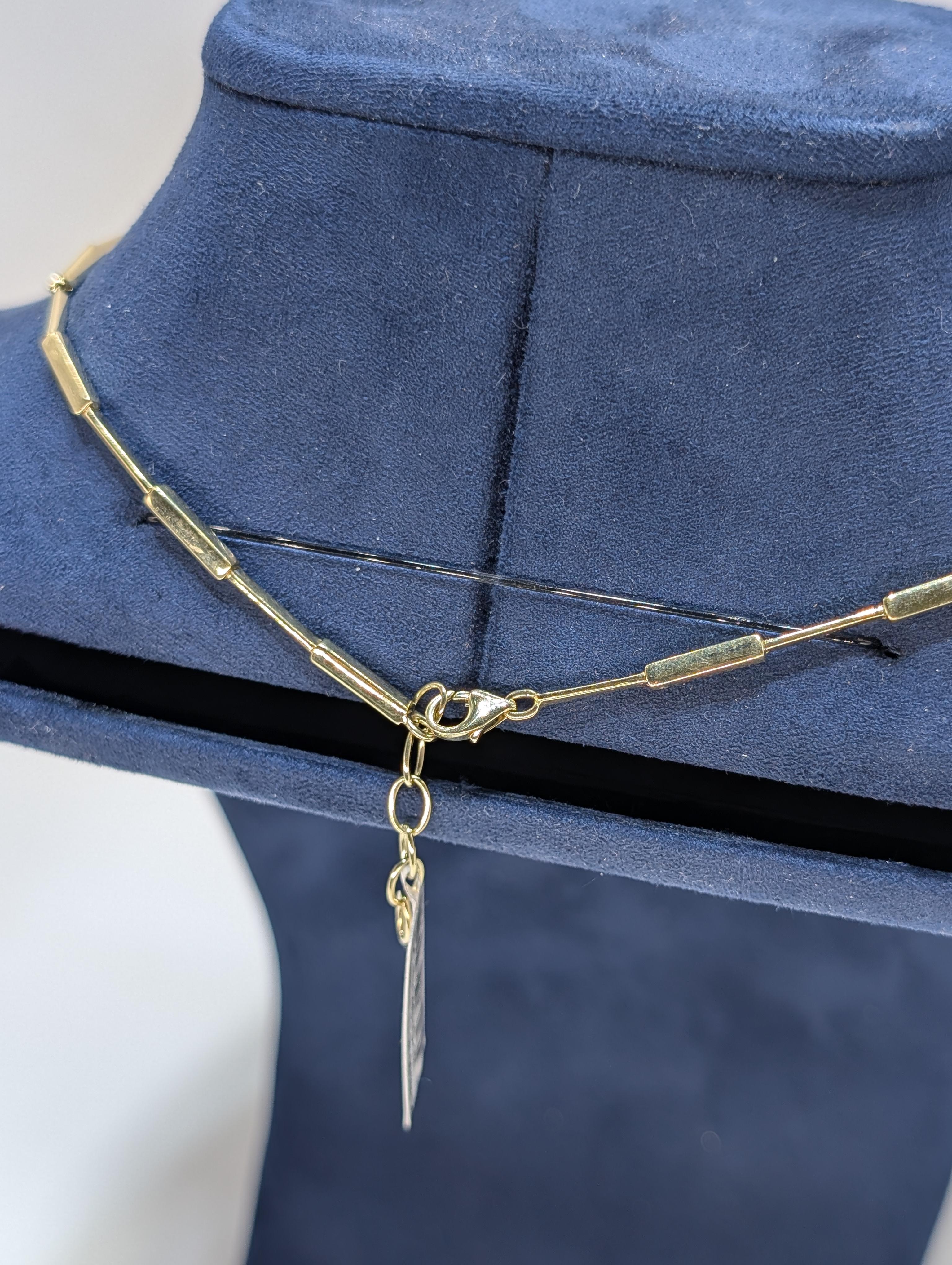 14k Yellow Gold Diamond Lariat Necklace For Sale 1