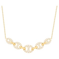 14K Gelbgold Diamant-Gliederhalskette