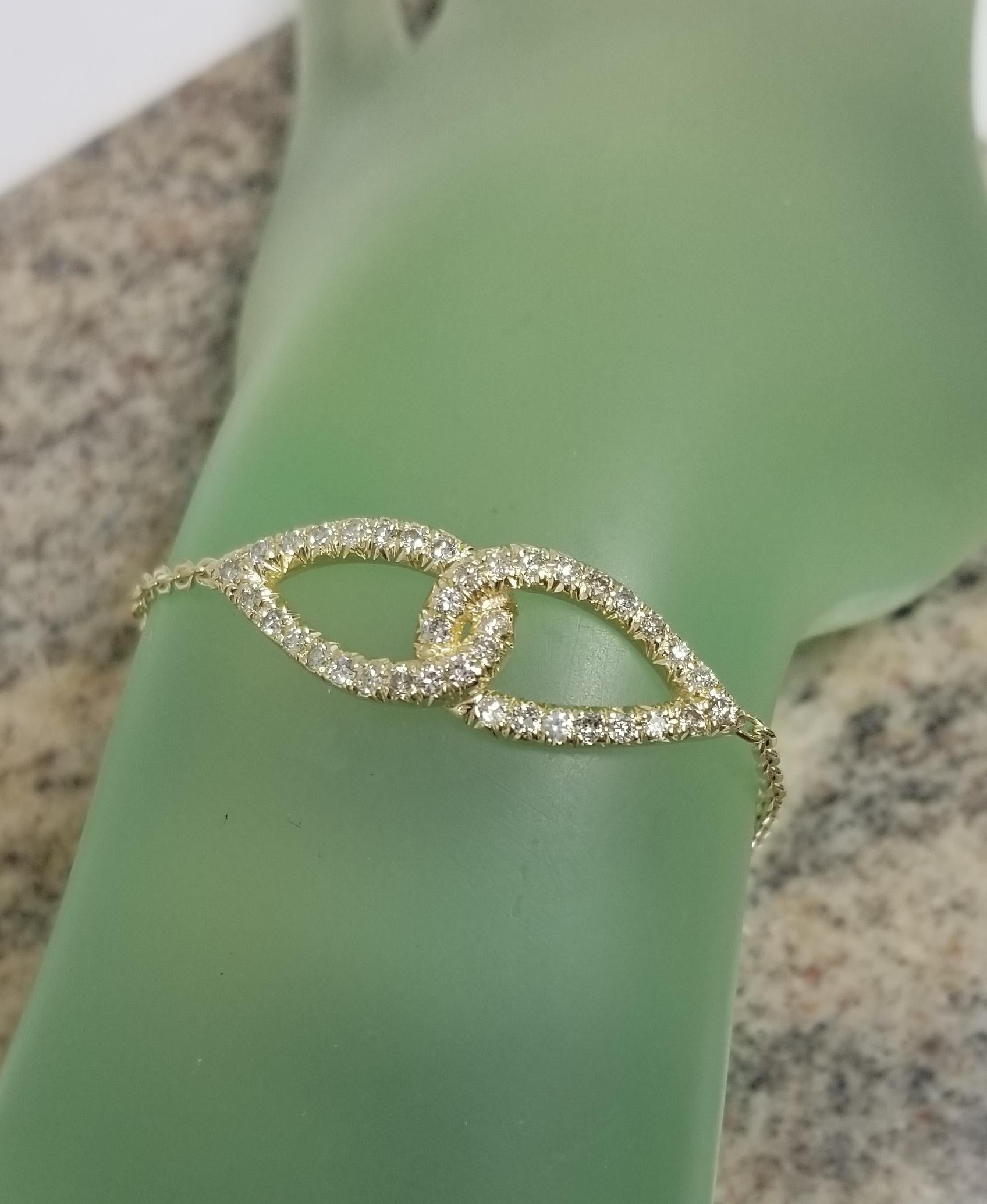 Women's or Men's 14 Karat Yellow Gold Diamond 