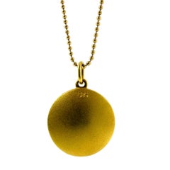 14K Yellow Gold Diamond Love Pendant Necklace