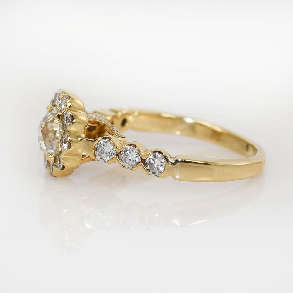 14K Yellow Gold Diamond Mogul Cut, Ring, 1.35tdw, 3.9g For Sale 1