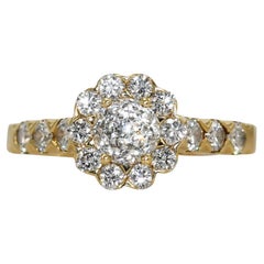 Vintage 14K Yellow Gold Diamond Mogul Cut, Ring, 1.35tdw, 3.9g