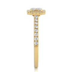 Anillo en racimo de diamantes Moonlight de oro amarillo de 14 quilates -0,5 ctw