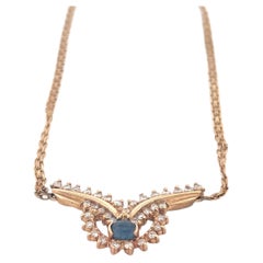 14K Yellow Gold Diamond Necklace 0.33ct