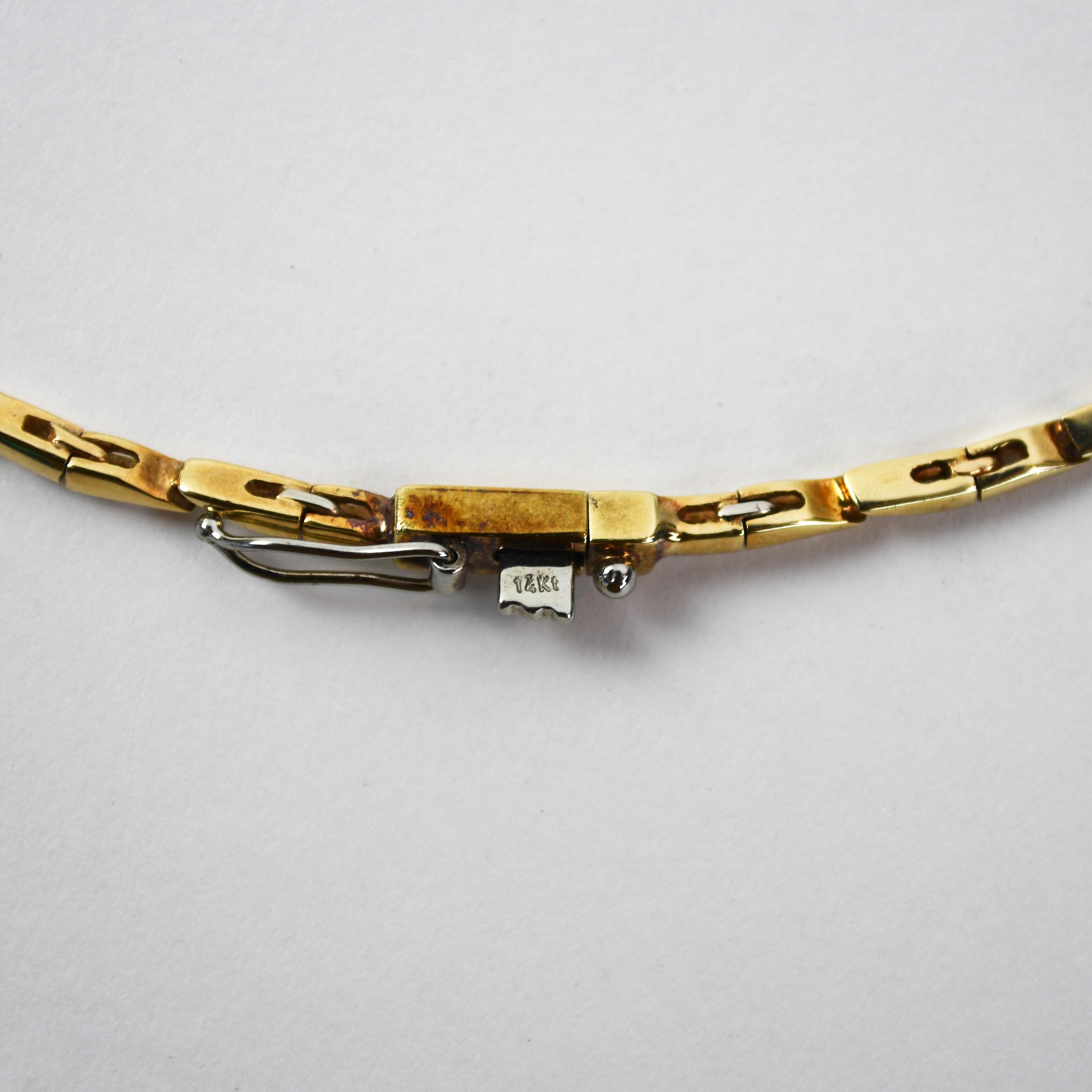 Women's or Men's 14K Yellow Gold Diamond Necklace 0.75ct For Sale
