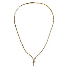 14 Karat Gelbgold Diamant-Halskette 0,75 Karat