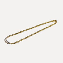 14K Yellow Gold Diamond Necklace 1.00tdw