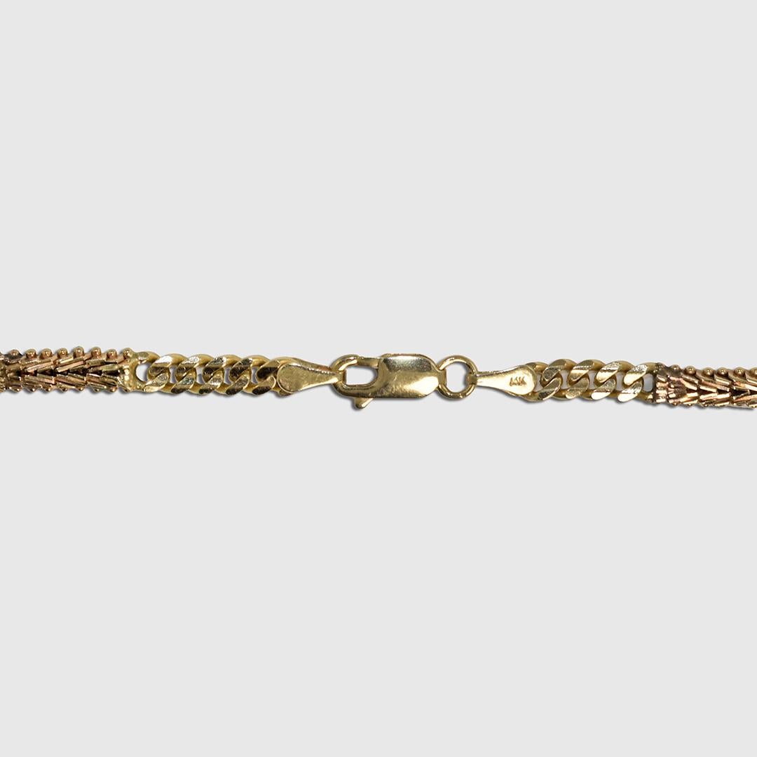 14K Yellow Gold Diamond Necklace 1.25ct In Excellent Condition For Sale In Laguna Beach, CA