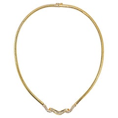 14K Yellow Gold Diamond Necklace 2.00ct