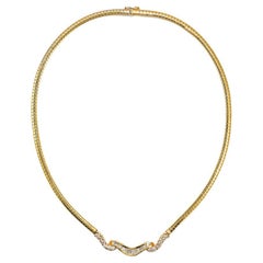 14K Yellow Gold Diamond Necklace 2.00ct