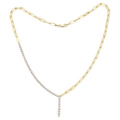 14K Gelbgold Diamant-Halskette