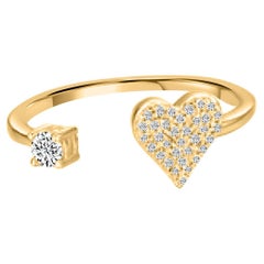 Sara's Diamond Open Heart Cuff Ring