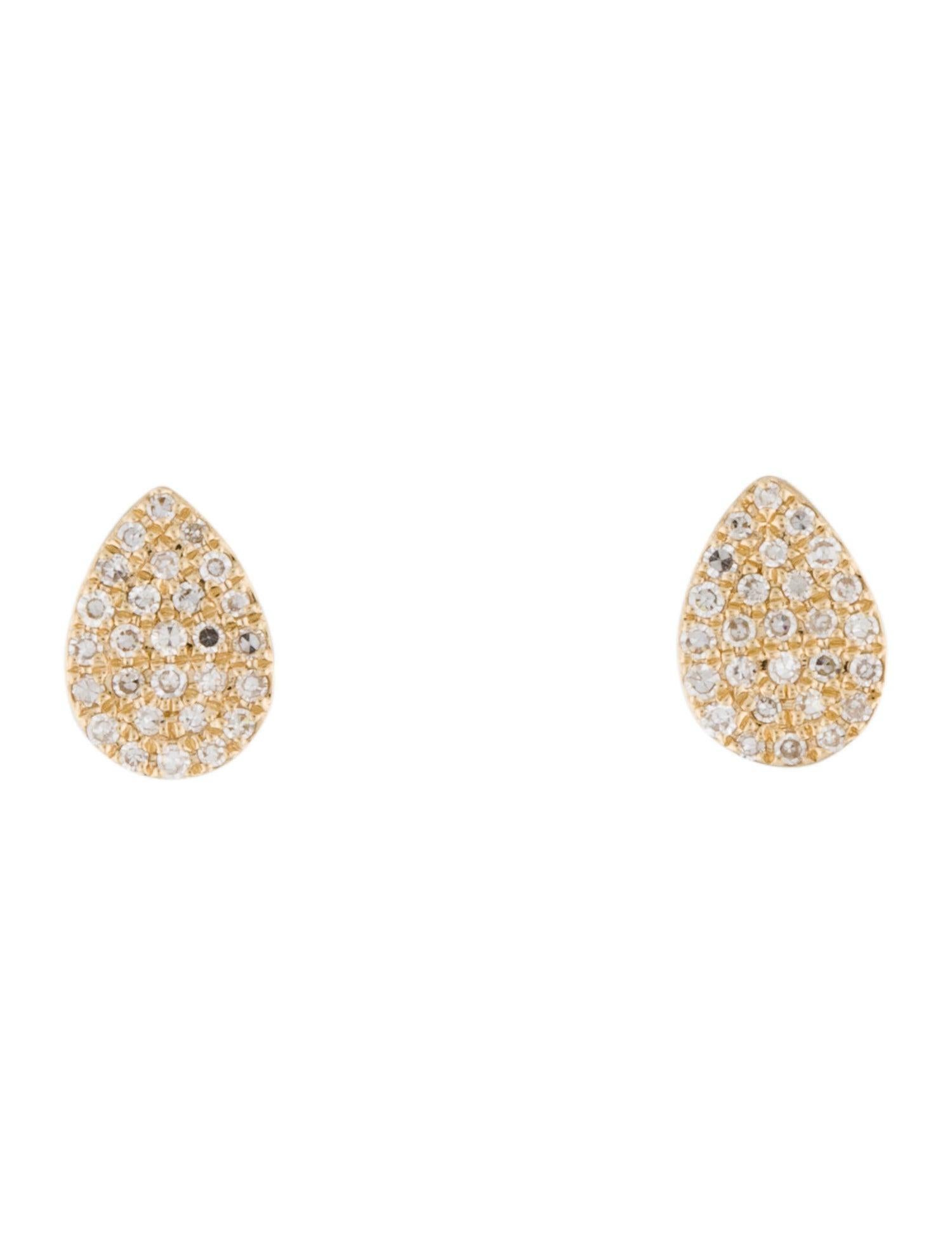 Quality Earrings Set: Made from real 14k gold and white sparkling diamonds approximately 0.18 ct. Certified diamonds, available in pink, white, and yellow, - Measurment 0.25