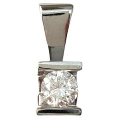 14K Weißgold Diamant-Anhänger #16567