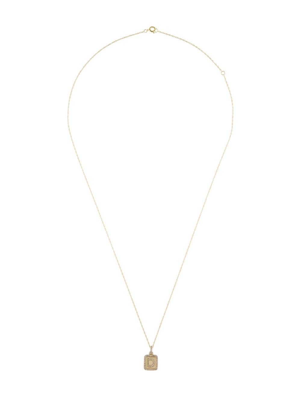 This is an adorable Dainty Initial Necklace crafted of 14k Gold with approximately 0.12 ct.- 0.15 ct. of Round Sparkly Diamonds depending on the initial. Diamond Color and Clarity GH-SI1-SI2. Comes on an 16-18