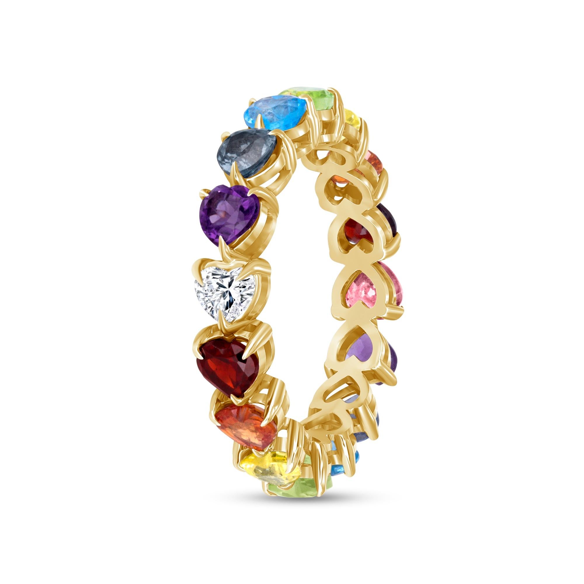 rainbow diamond ring