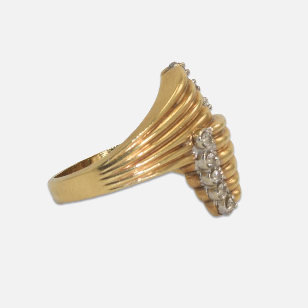 14 Karat Gelbgold Diamantring 0,15 Karat (Rundschliff)