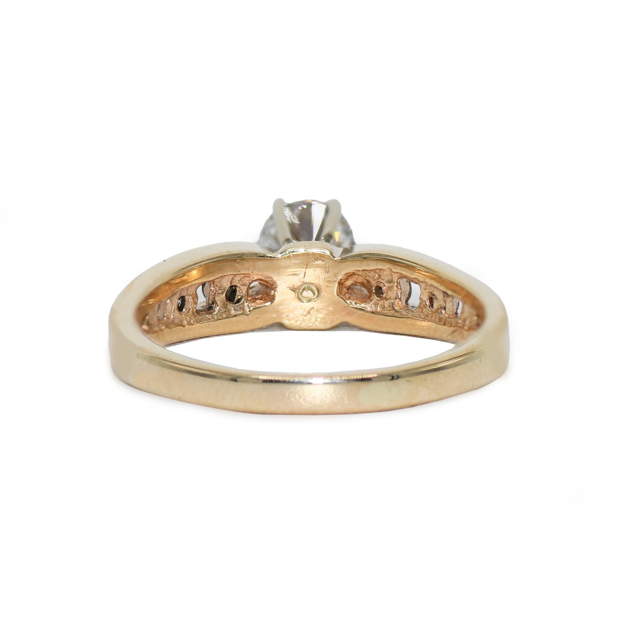 14K Yellow Gold Diamond Ring 0.50 tdw, 3.6g In Excellent Condition For Sale In Laguna Beach, CA