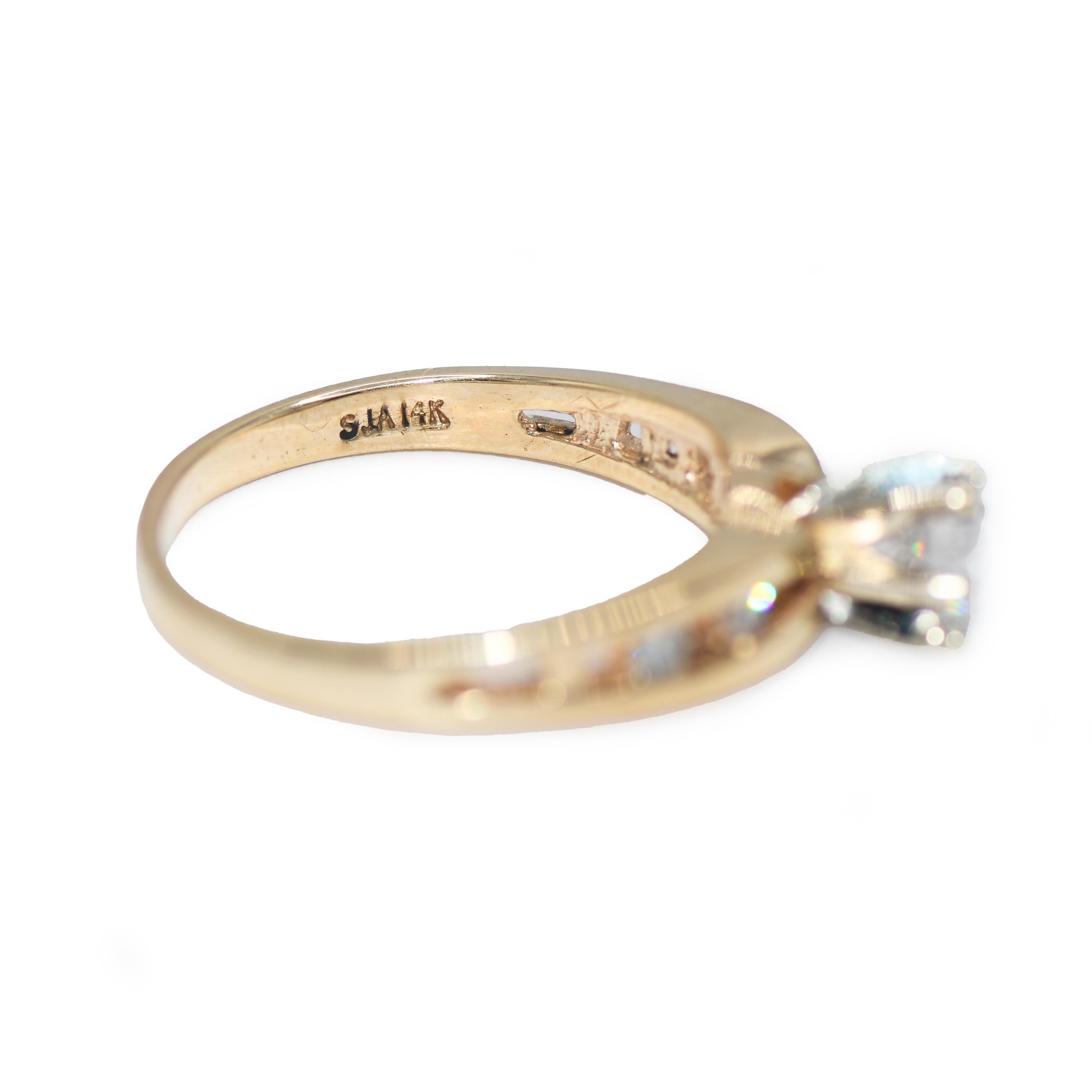 14K Yellow Gold Diamond Ring 0.50 tdw, 3.6g For Sale 1