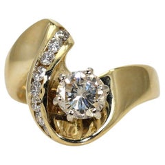 14 Karat Gelbgold Diamantring 0,60 Karat