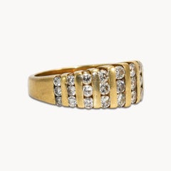 14 Karat Gelbgold Diamantring 0,75 Karat