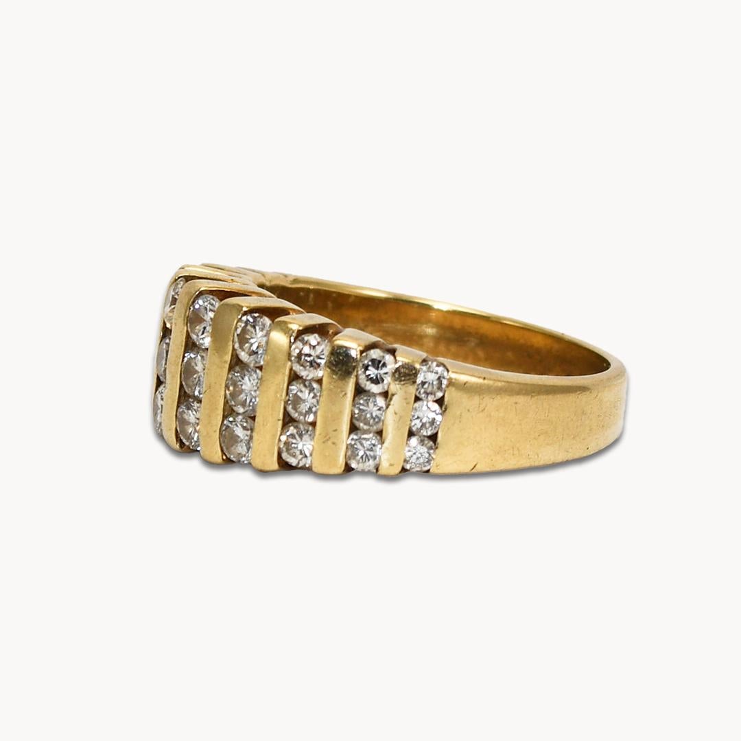 14K Yellow Gold Diamond Ring 0.75ct For Sale 1