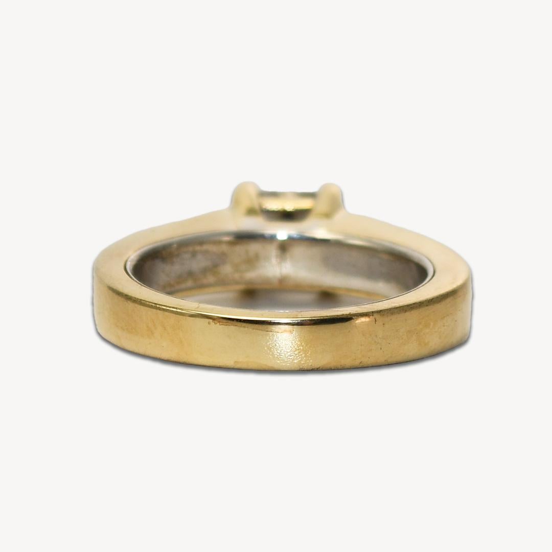 Princess Cut 14K Yellow Gold Diamond Ring 0.80ct For Sale