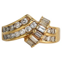 Vintage 14K Yellow Gold Diamond Ring 1.00 ct, Size 8