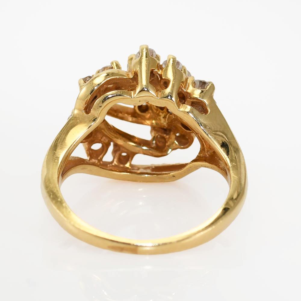 Bague en or jaune 14 carats avec diamants .20tdw 4,7 g Unisexe en vente