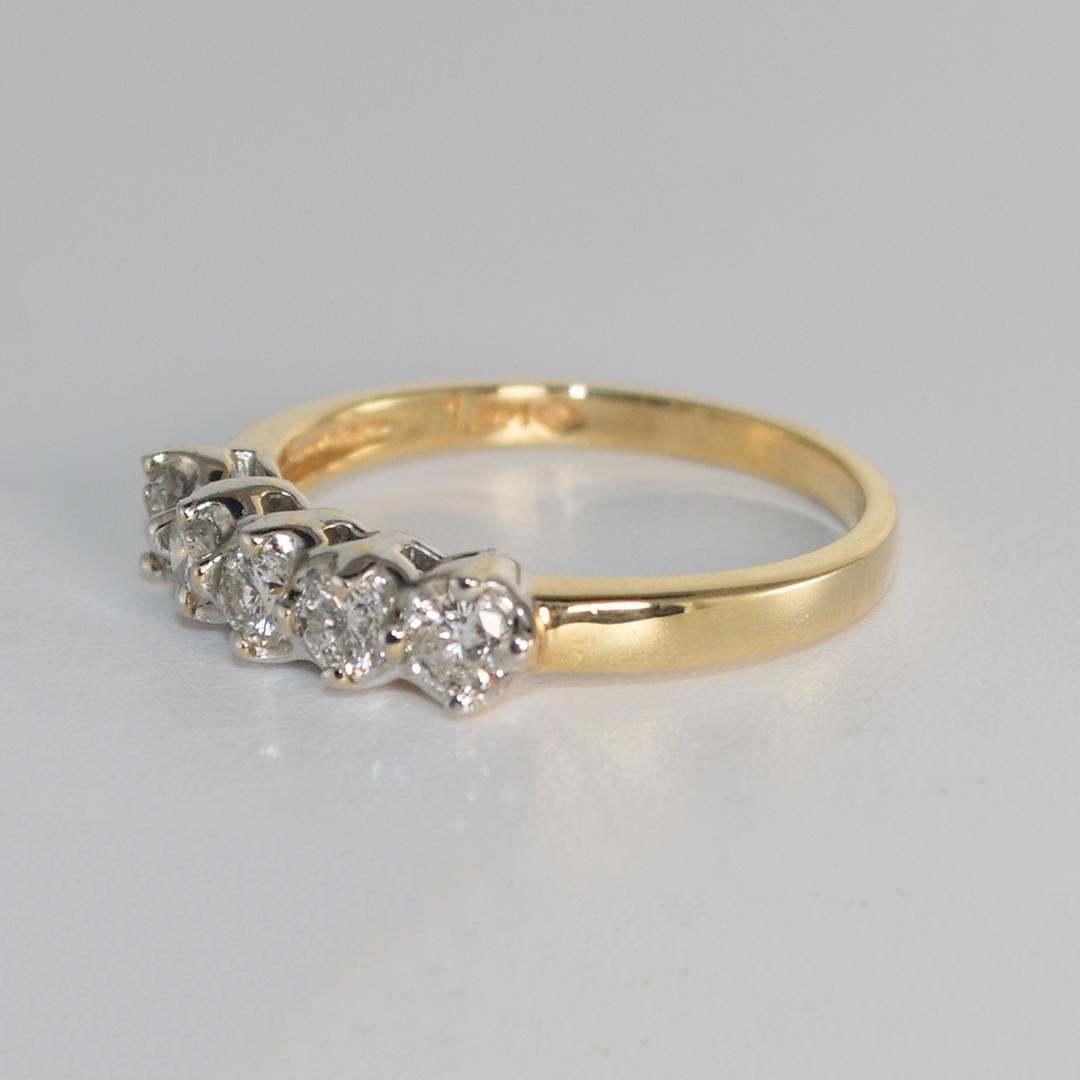 14K Yellow Gold Diamond Ring 2.4g For Sale 1