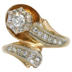 Vintage 14k Yellow Gold Diamond Ring .30tdw, 4.3gr
