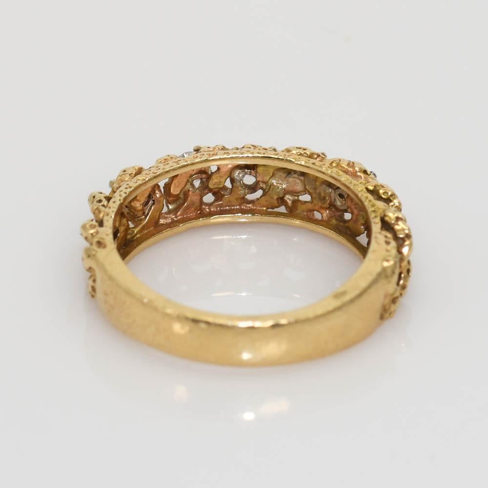 Women's or Men's 14K Yellow Gold Diamond Ring .50tdw, 6.6gr