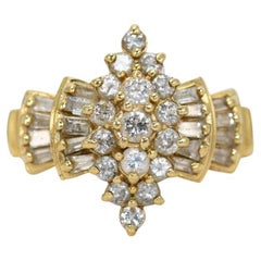 Anillo Diamante Oro Amarillo 14k .85tdw 6.5gr