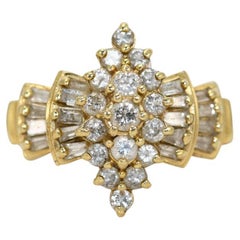 14k Yellow Gold Diamond Ring .85tdw 6.5gr