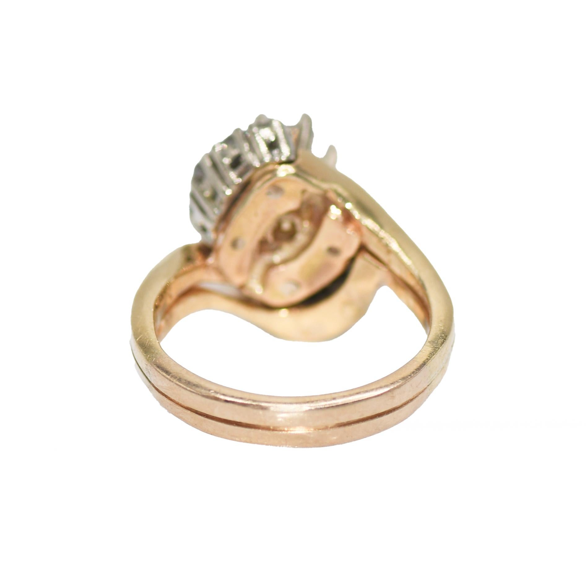 Round Cut 14K Yellow Gold Diamond Ring .90tdw, 6.8gr For Sale