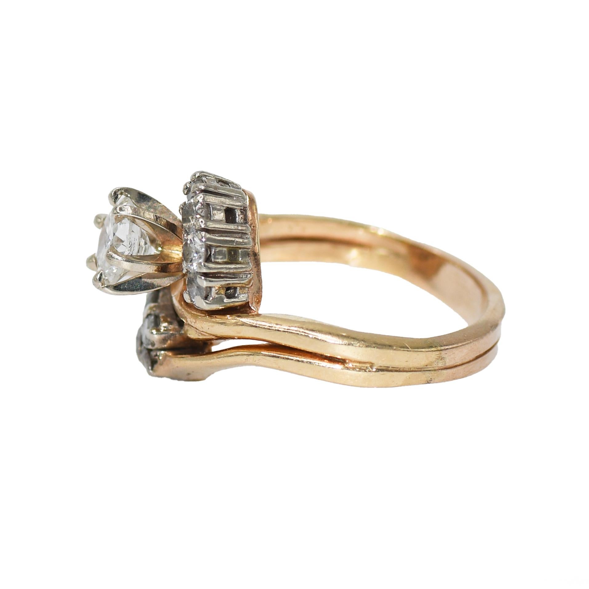 14K Yellow Gold Diamond Ring .90tdw, 6.8gr In Excellent Condition For Sale In Laguna Beach, CA