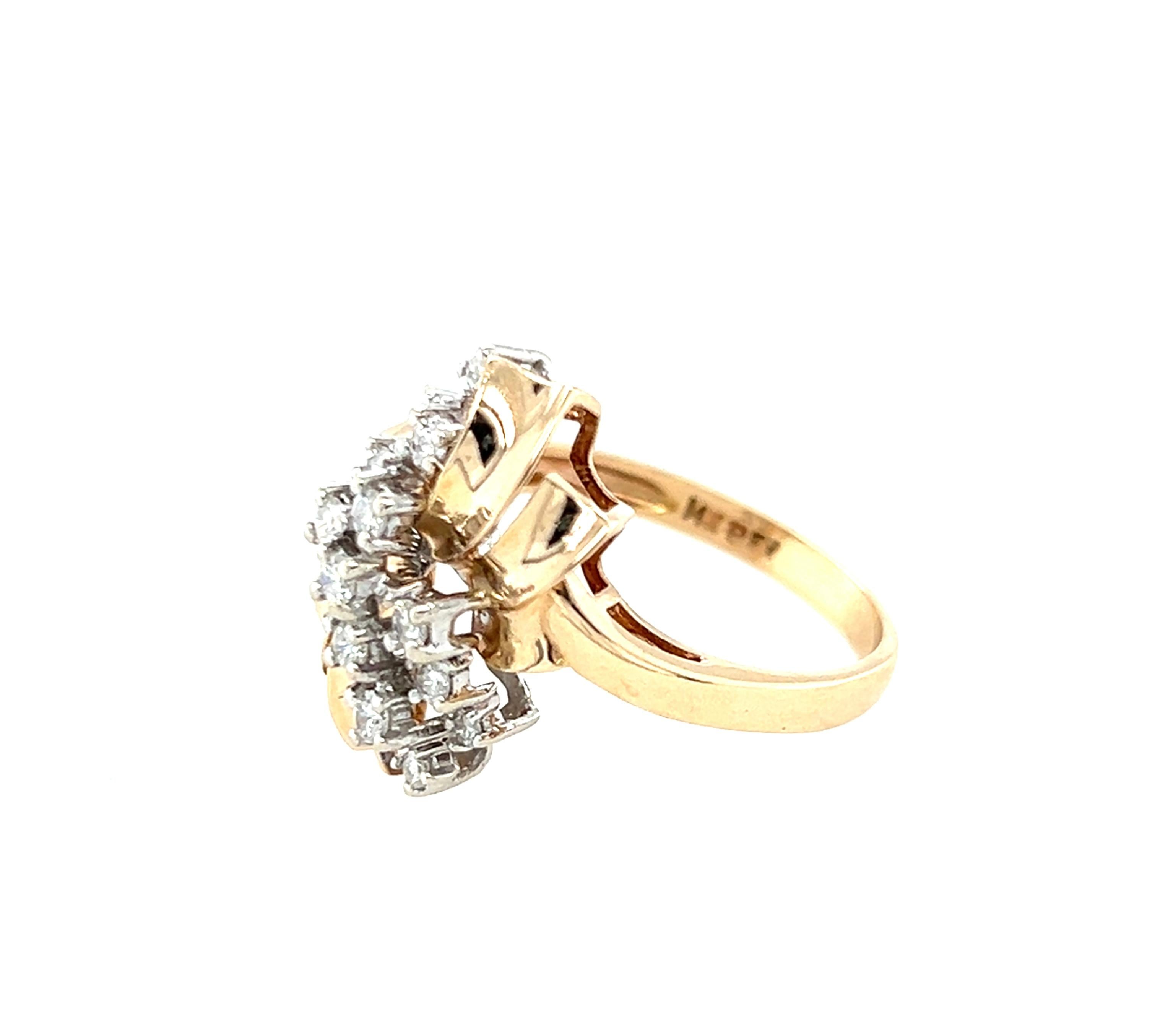 14k Gelbgold Diamantring 5
