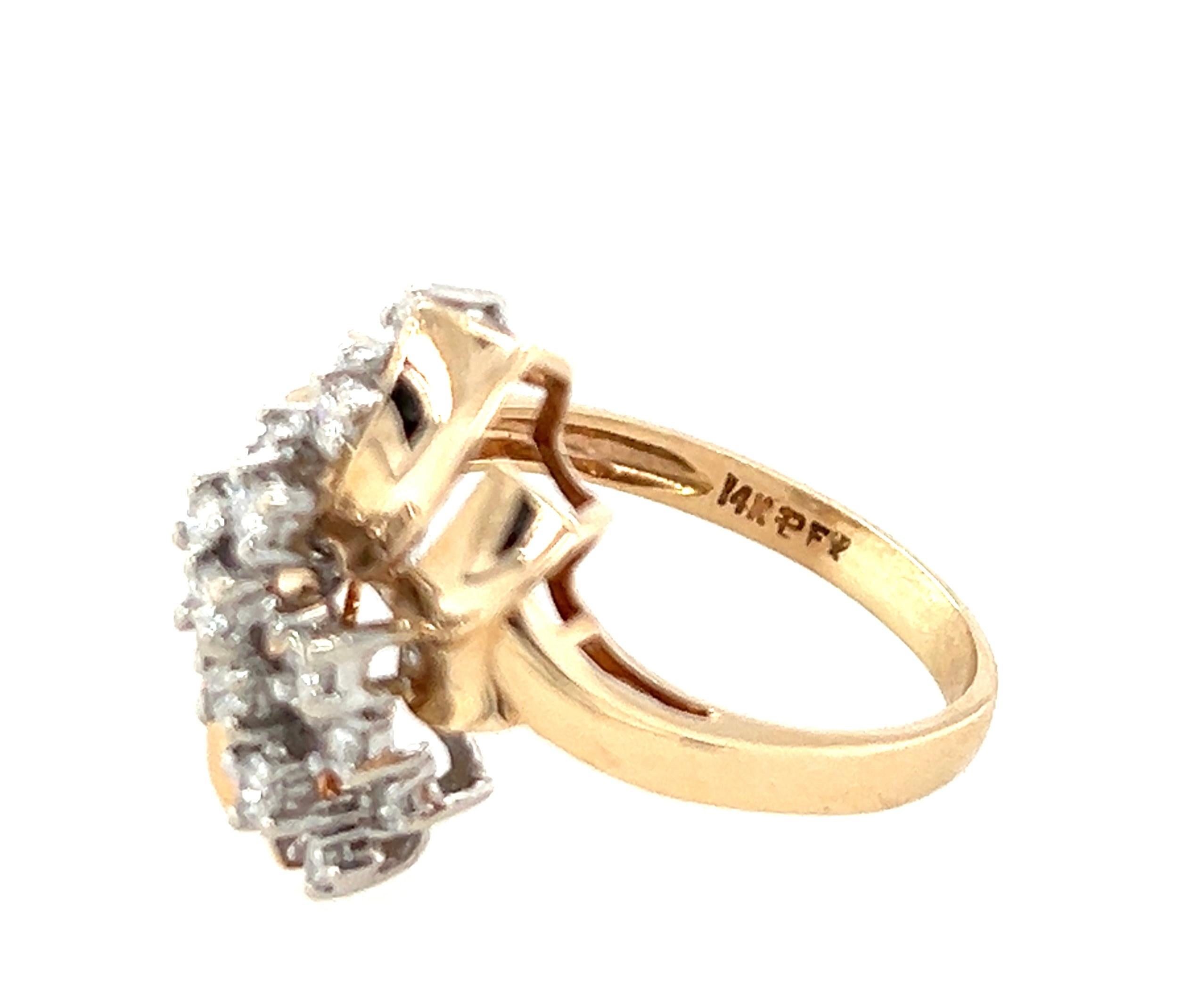 14k Gelbgold Diamantring 6