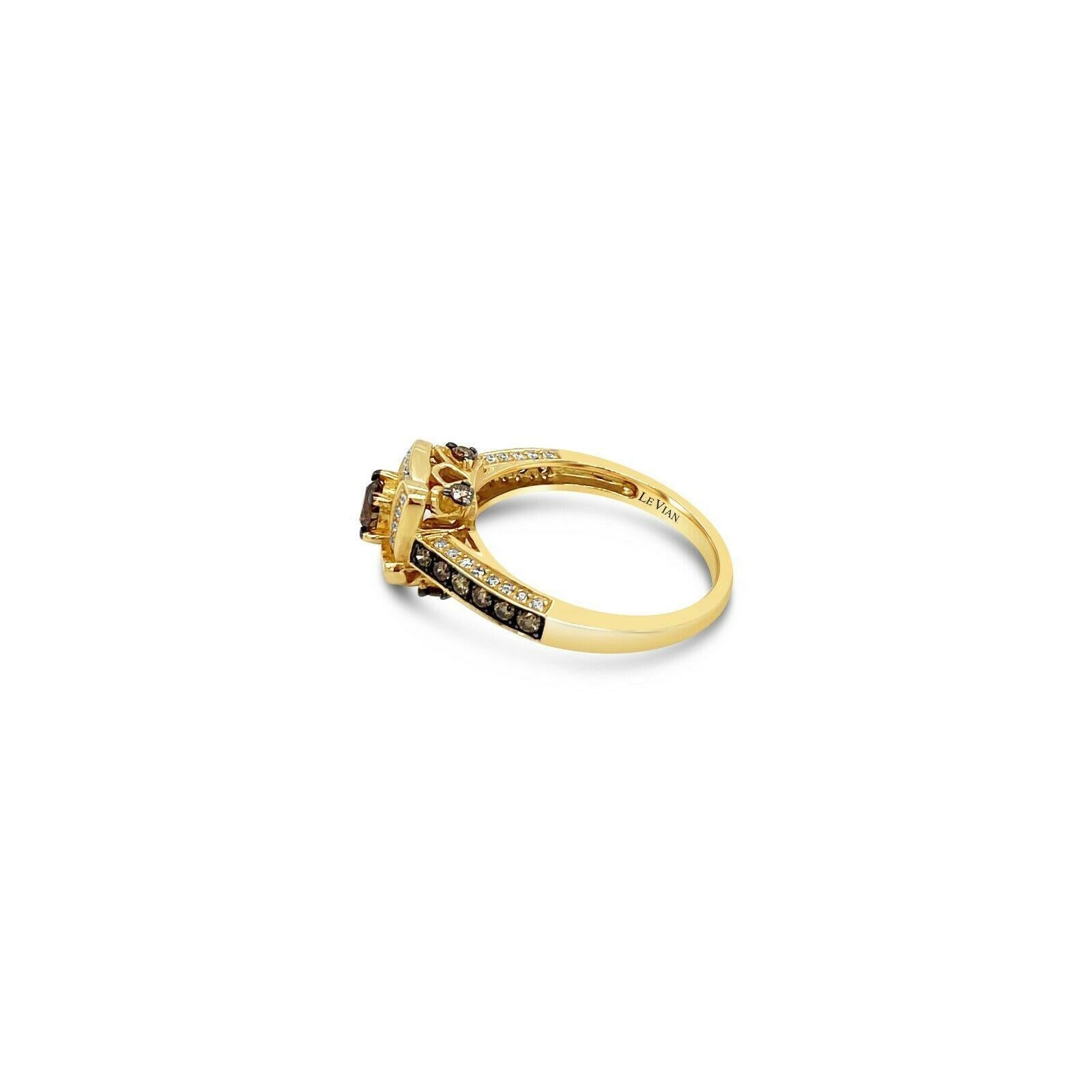 14K Yellow Gold Diamond Ring In New Condition In Great Neck, NY