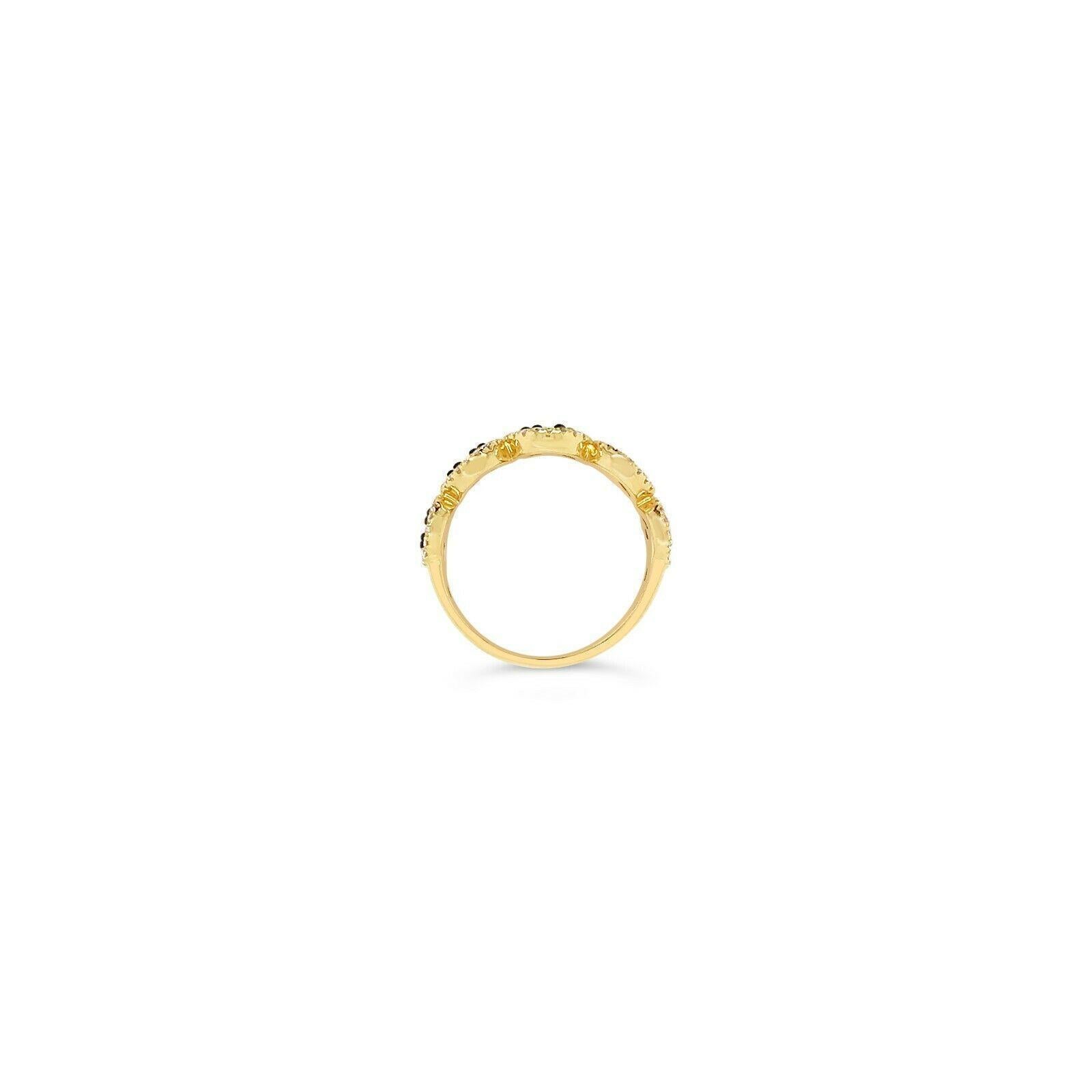 14K Yellow Gold Diamond Ring In New Condition In Great Neck, NY