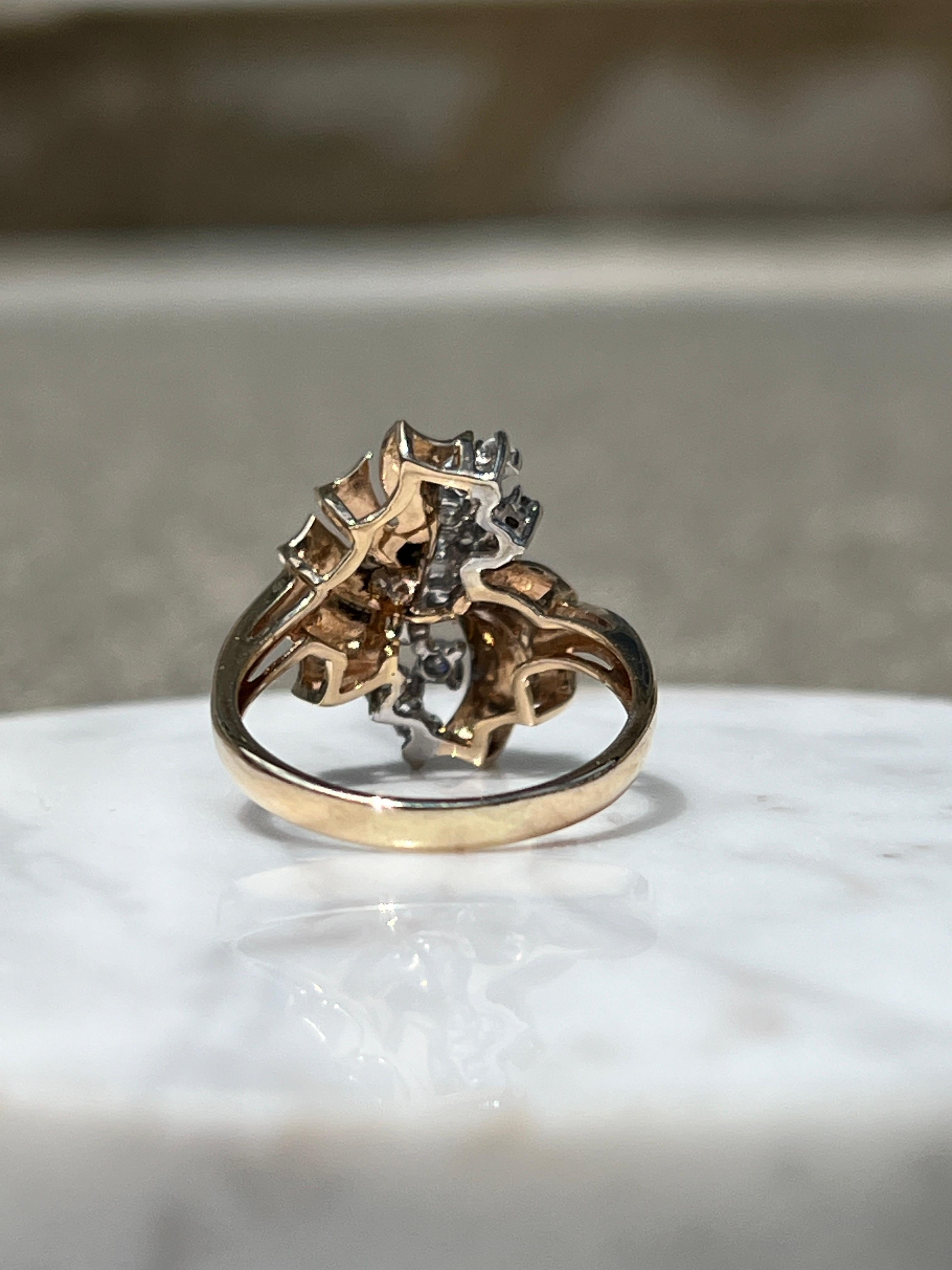 14k Gelbgold Diamantring 1