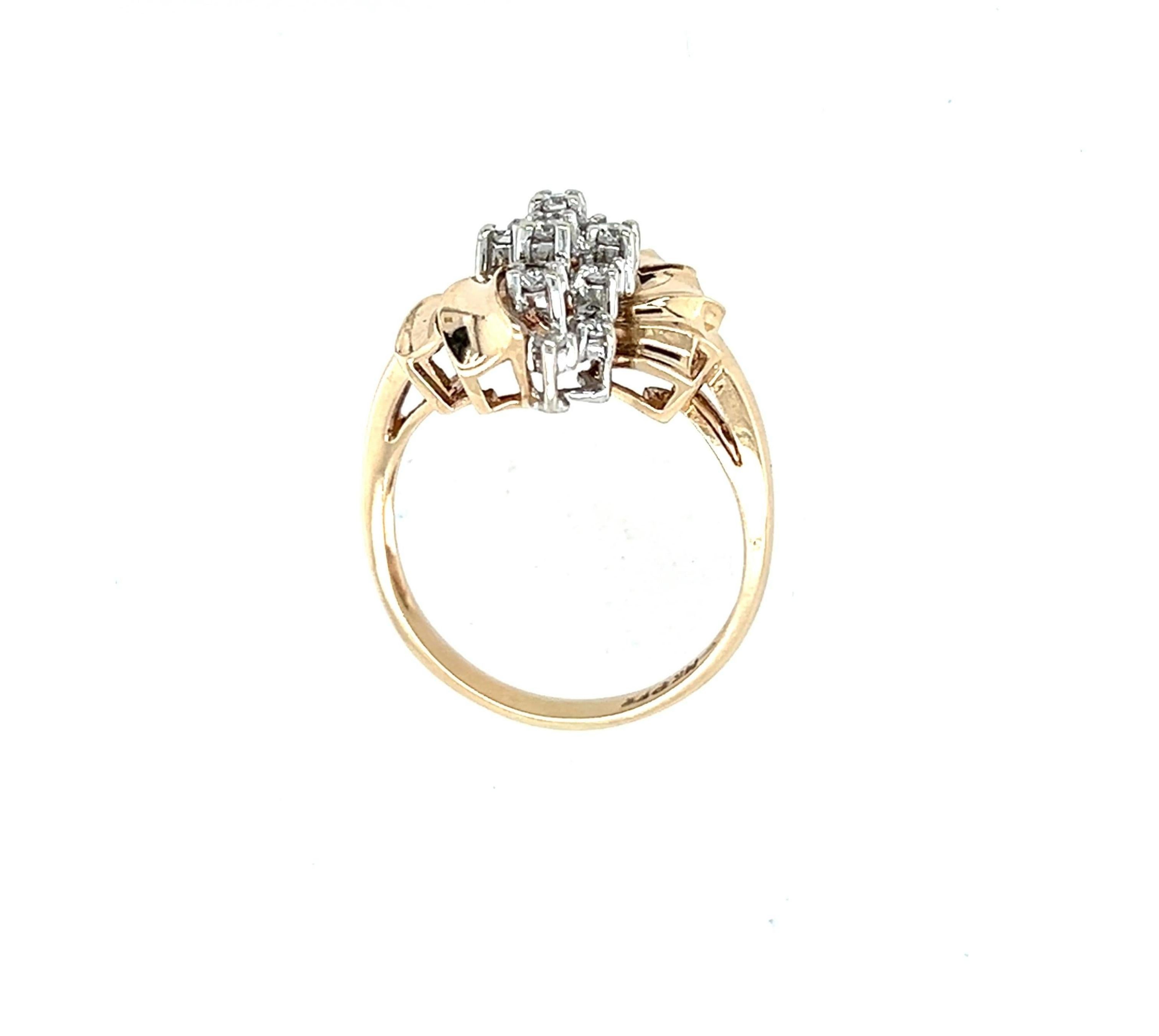 14k Gelbgold Diamantring 4