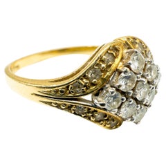 14 Karat Gelbgold Diamantring mit Diamant