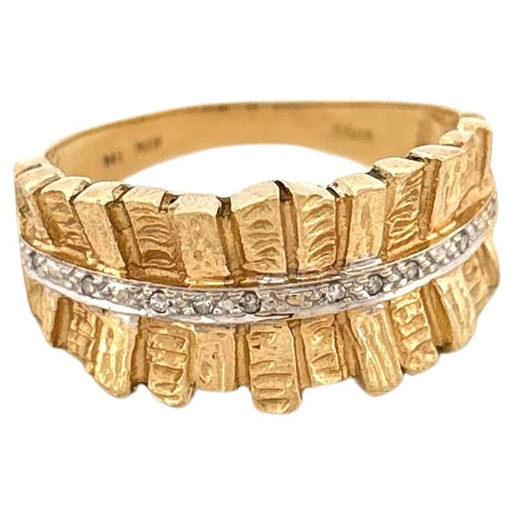 Bague en or jaune 14k avec diamant