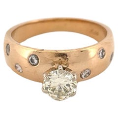 14k Gelbgold Diamantring