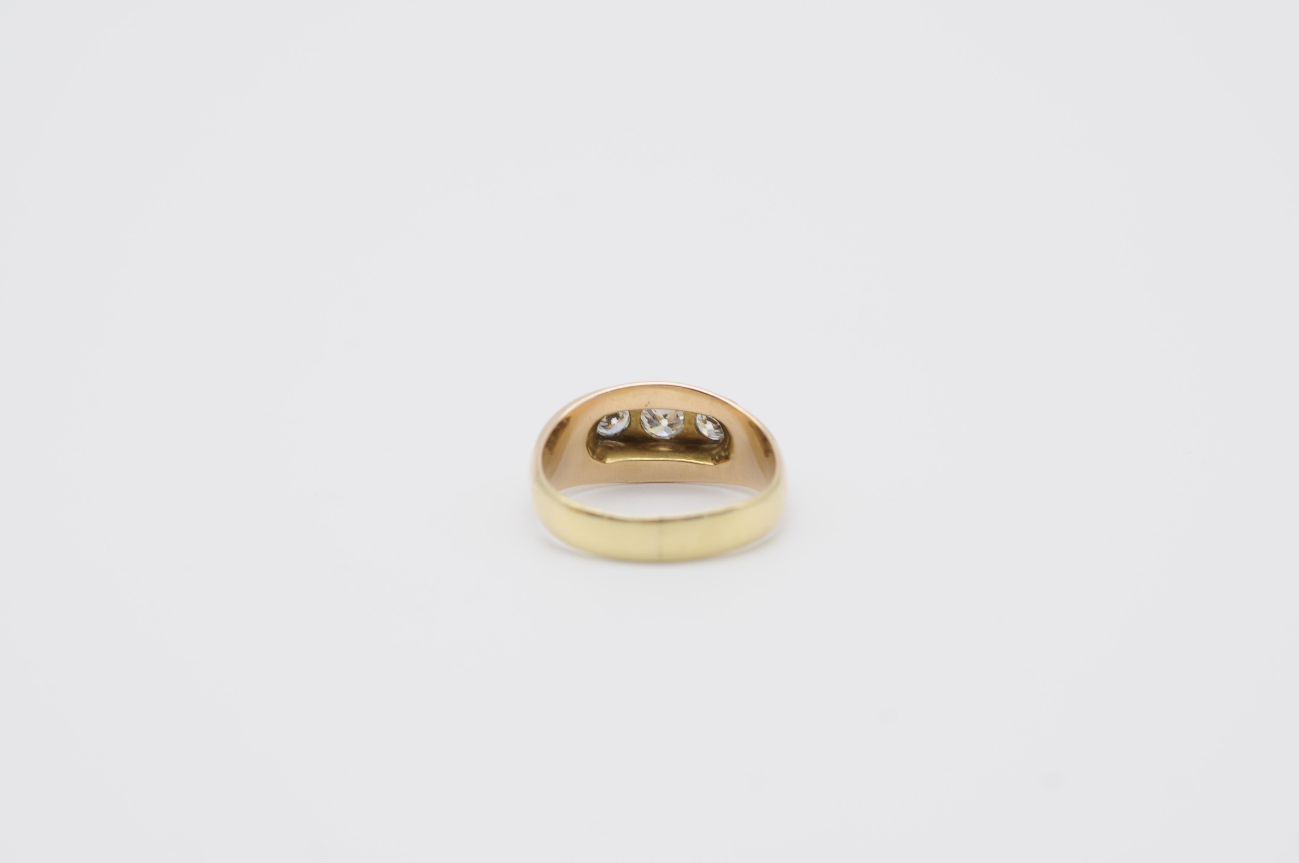 14k Gelbgold Diamant-Ring mit 0,70 Karat im Angebot 7
