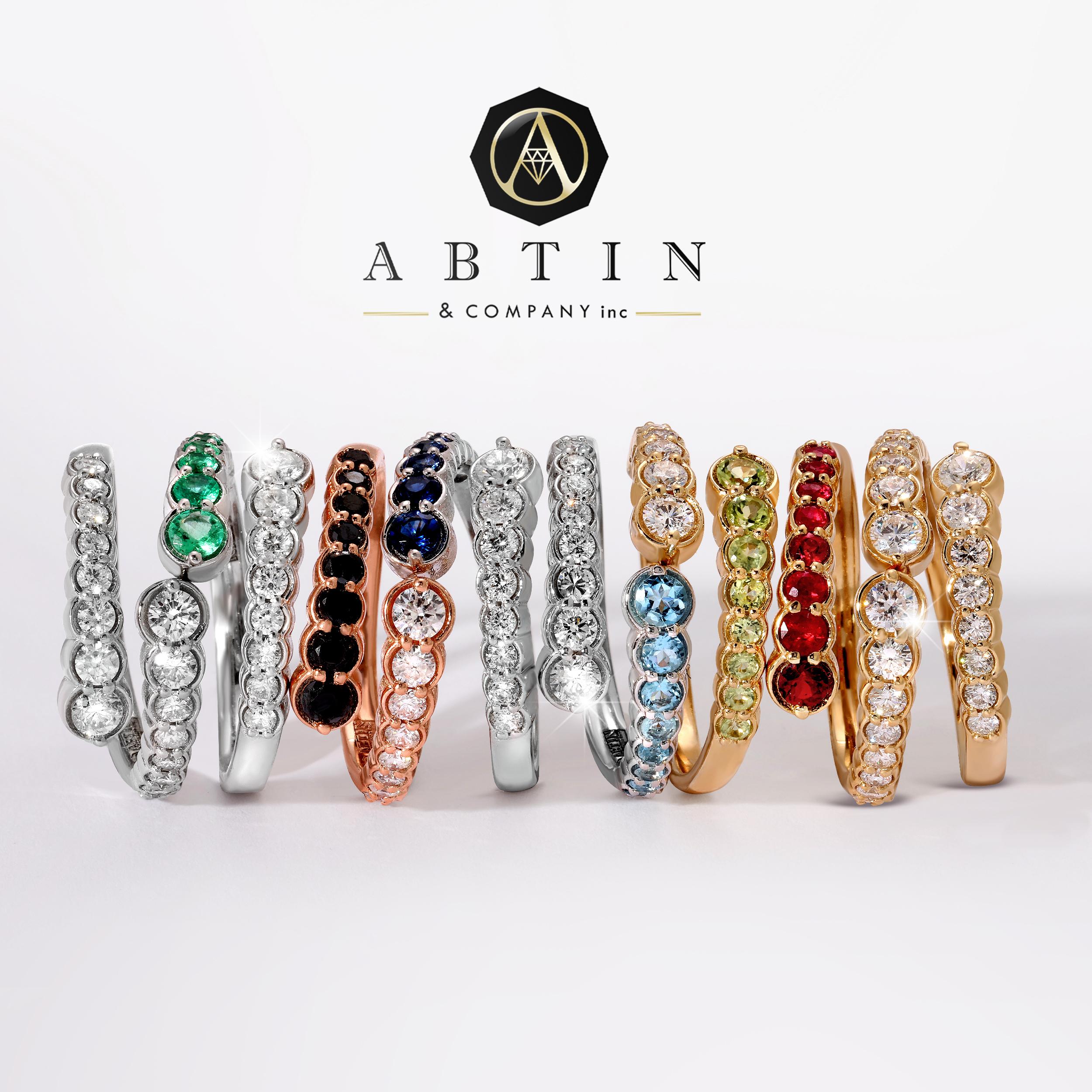 Bypass-Ringband aus 14 Karat Gelbgold mit Diamant und Rubin-Lünette im Zustand „Neu“ im Angebot in Los Angeles, CA